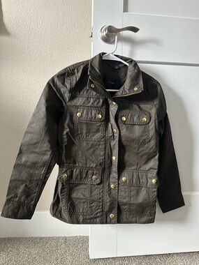 NEW J.Crew Petite Downtown Field Jacket Mossy Brown PXS Utility Military Jacket